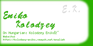 eniko kolodzey business card